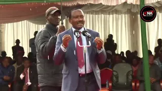 ''TUTAUNGANA NA SIFUNA TUFANYE RUTO WANTAM'' KALONZO MUSYOKA REMARKS IN KITALE!