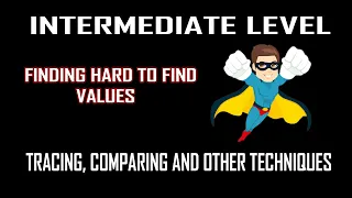 Lvl Find Hard To Find Values - MANUAL TRACING COMPARING MORE