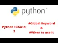 Python Tutorial 3 global Keyword pythonSTACK