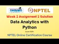 Data Analytics with Python Week 2 Assignment 2 Solution NPTEL Swayam Jan-Jul 2023