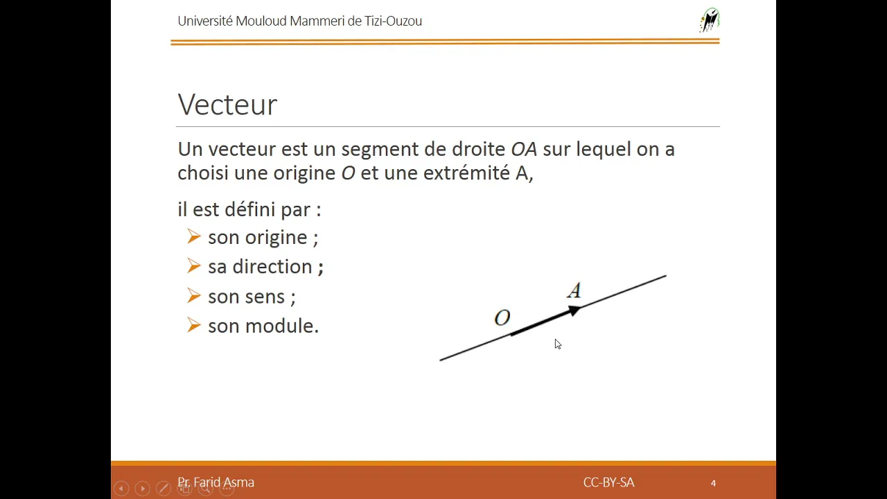 Mécanique Rationnelle Programme et Chapitre 1 - Rappels mathématiques