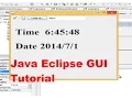 Java Eclipse GUI Tutorial 23 Show System Date and Time in JFrame Dynamic Clock