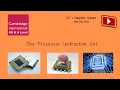 The Processor Instruction Set