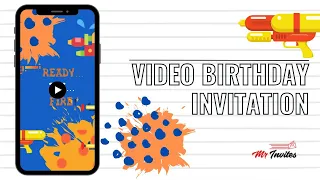 Nerf Battle Birt ay Party Invitation Customized Digital Invitations