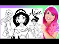 Coloring Princess Jasmine Disney Aladdin Coloring Pages Prismacolor Markers