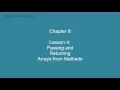 Chapter 8 Lesson 4 Passing and Returning Arrays from Methods