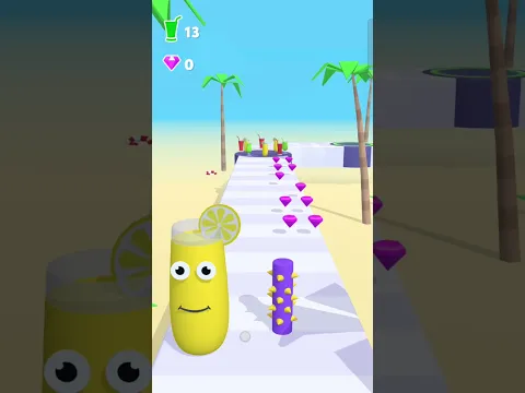 Juice Run Lvl.147 - Growing Bigger With Every Bottle πΉπ₯ #shorts #games #juicerun #gameshorts