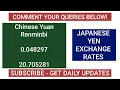 Japanese Yen Current Currency Rates Today 22 August 2025