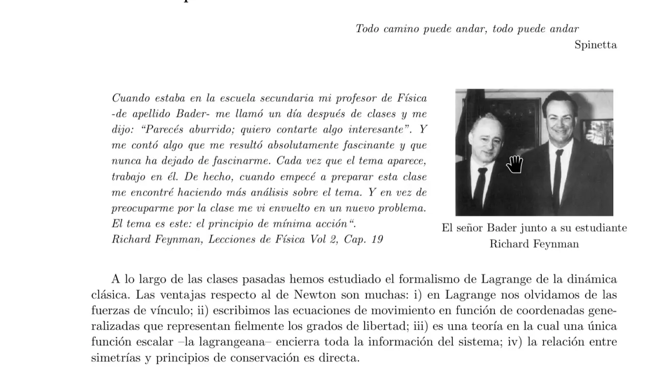 Mecánica Clásica: Principio de Hamilton