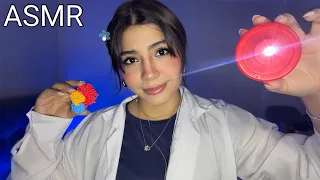 ASMR español / Examen de NERVIOS CRANEALES (Tacto, Vista, Oído, Olfato, Gusto) + Test impredecible
