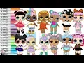 LOL Surprise Dolls Coloring Book Page Color Swap Compilation Unicorn Kitty Queen Sugar Spice