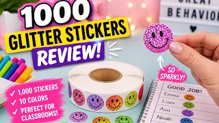 1000 Glitter Smiley Face Stickers Review Perfect Reward Stickers for Teachers Kids
