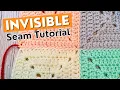 How to Join Granny Squares with an INVISIBLE Seam Mattress Ladder Stitch Tutorial