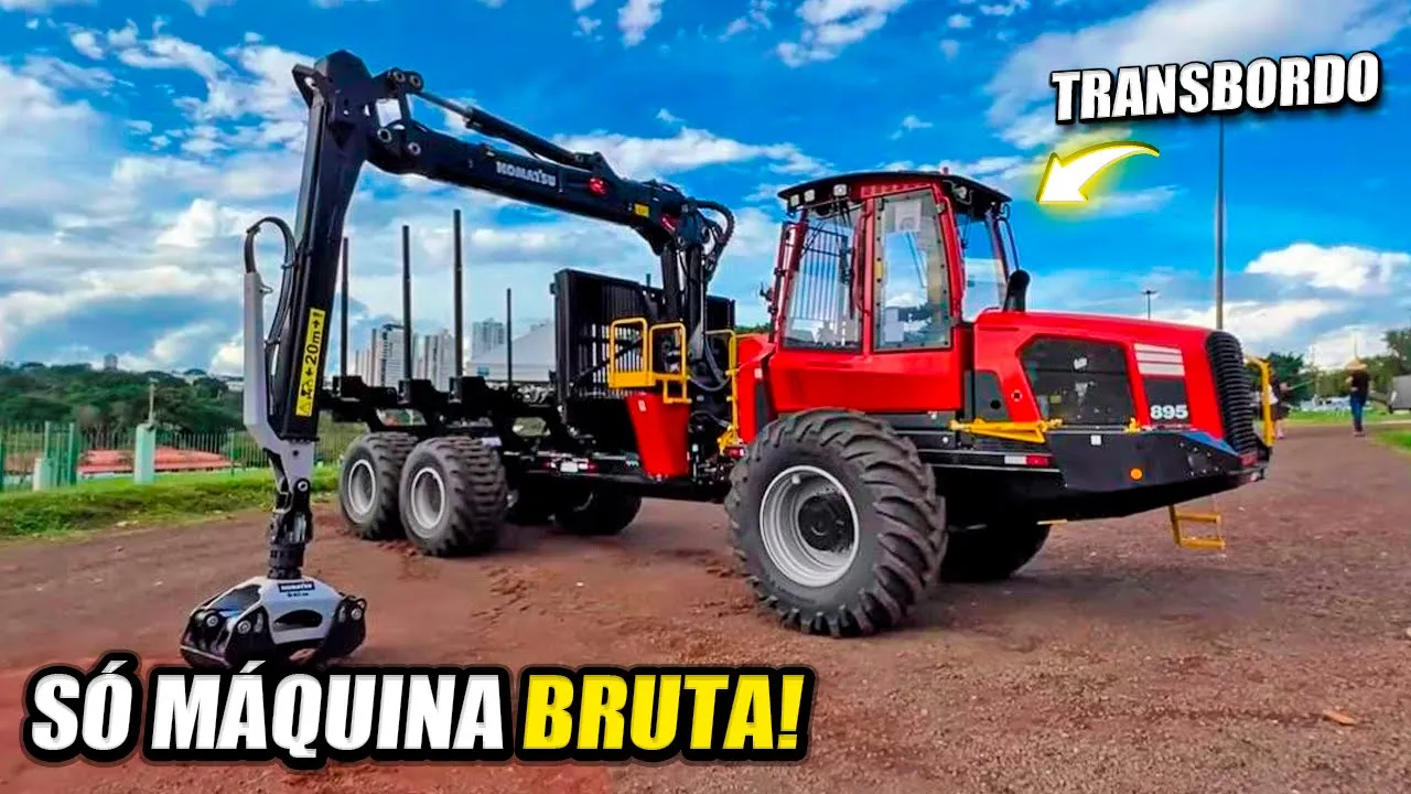 FORWARDER KOMATSU 895 + CAMINHÃO AUE SE TRANSFORMA EM PONTE DO EXÉRCITO!!