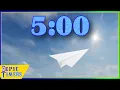 5 Minute Music timer with Paper Planes in the Sky