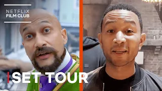 Jingle Jangle s John Legend Keegan-Michael Key Take You on a Set Tour Netflix