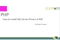 How to Install SQL Server Drivers in PHP