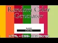 6 Random Color Generator using HTML CSS JS HTML CSS JS Effects MasterEagle