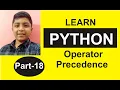 Part 18 Python Programming Operator Precedence Shashank Web Series