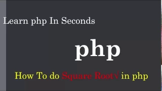 PHP How To Make A Square Root In Php