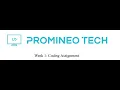 Promineo Tech Week 1 Assignment