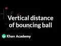 Vertical distance of bouncing ball Sequences series and induction Precalculus Khan Academy