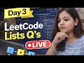 Master List in One Python DSA 12 LeetCode Questions Solved Live
