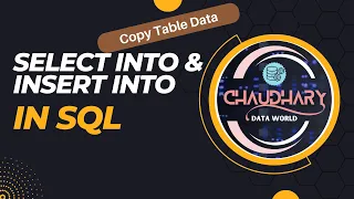 DQL - SELECT INTO INSERT INTO in SQL Copy Table Data in SQL