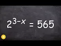 Solving an exponential equation