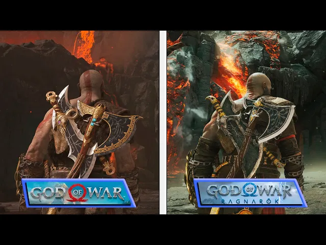 God of War 2018 vs God of War: Ragnarok | PC Ultra vs PS5 | Gameplay Graphics Comparison NO SPOILERS