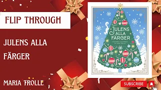 FLIP THROUGH NEW Julens alla farger by Maria Trolle All the Colors of Christmas Coloring Book