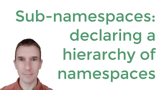 PHP namespaces Sub-namespaces - declaring a hierarchy of namespaces