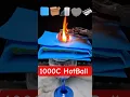 1000°C Hot Ball vs Foam + Cardboard + Wrap + Sponge + Foil 😱🔥 #hotball #redball