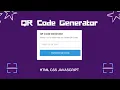 QR Code Generator HTML CSS JavaScript
