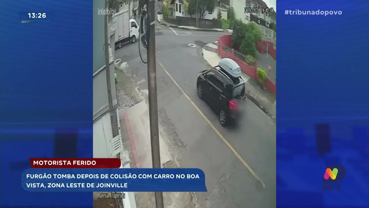 Acidente em Joinville: caminhão tomba após colisão e fere duas pessoas