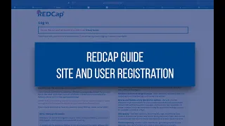 CASCADE REDCap Guide - Site and User Registration
