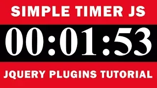 Simple Timer JS Tutorial JQuery Plugins Tutorial Tutorial for Beginners