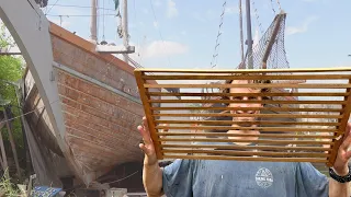 Transforming Salvaged Wood into Stunning Furniture for a Classic Wooden Boat — Sailing Yabá 123