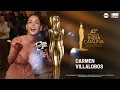 Carmen Villalobos celebrates her award on the Red Carpet of the India Catalina Awards 2026