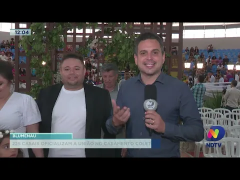 225 casais oficializam a união em casamento coletivo em Blumenau