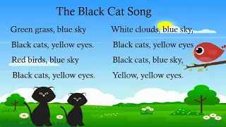 The Black Cat Song For Kids أغنية القط الأسود للأطفال بطريقة مرحة وممتعة 