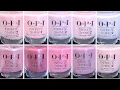 OPI Infinite Shine Classic Pinks LIVE SWATCH on REAL NAILS