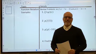 Alg 2 Topic 5-6 Function Notation Examples