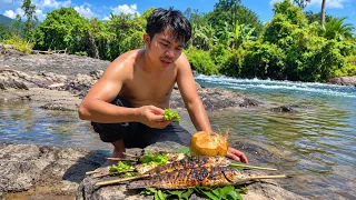 4 Hari berpetualang 🔥 Mencari buah,Ikan & membuat Makanan enak #Kinsurvive 