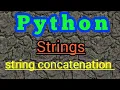 Python Strings String conatination example programs in telugu