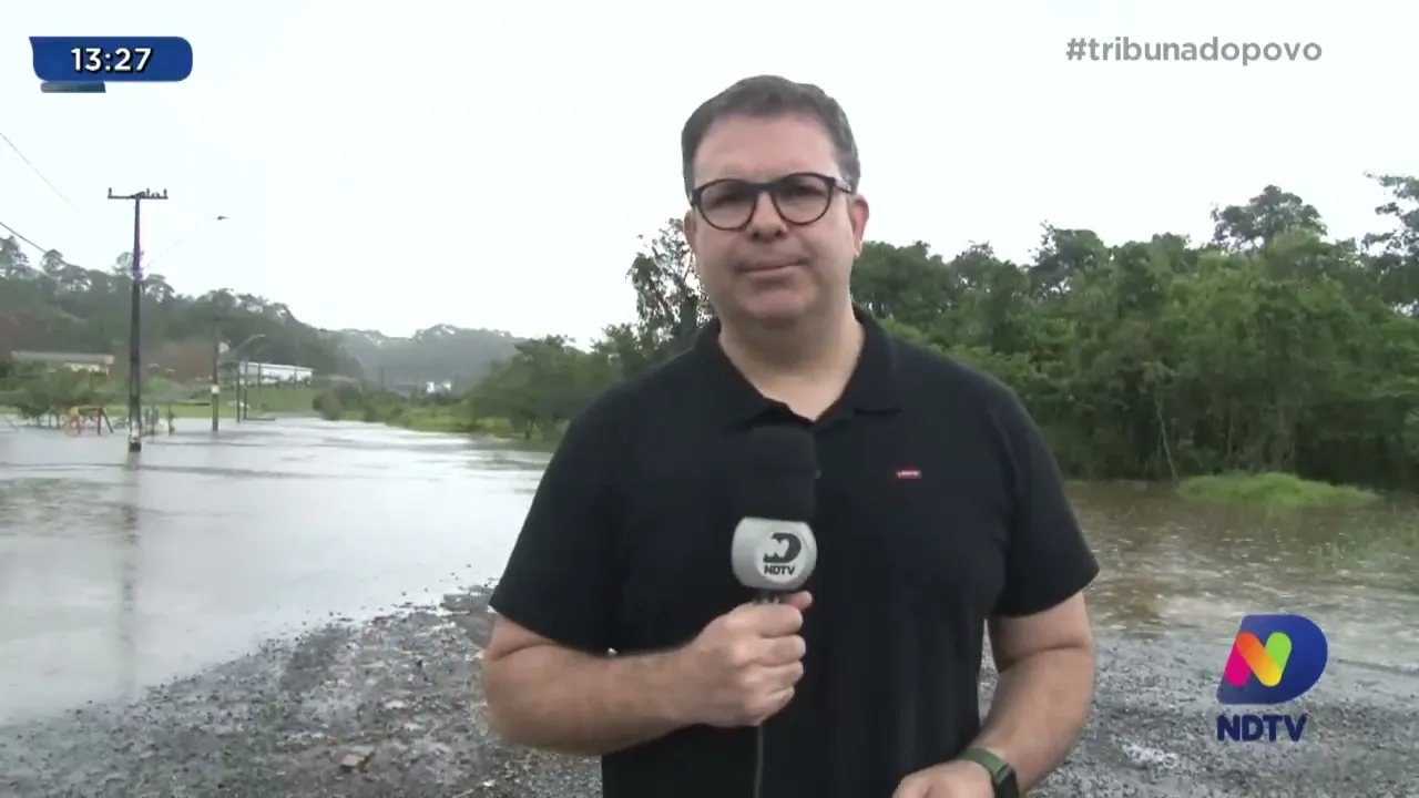 Chuva em Joinville: localidade do Jativoca é uma das regiões mais afetada