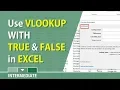 Excel Vlookup showing false and true arguments