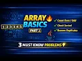 Array Logic Building in Java Basic Problems Part 1 Sorted Remove Duplicates