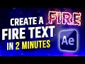 Create a FIRE TEXT in 2 MINUTES AFTER EFFECTS TUTORIAL SABER PLUG-IN