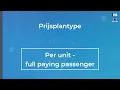 Lagu Instructiefilm Prijsplantype: Per unit - full paying passenger